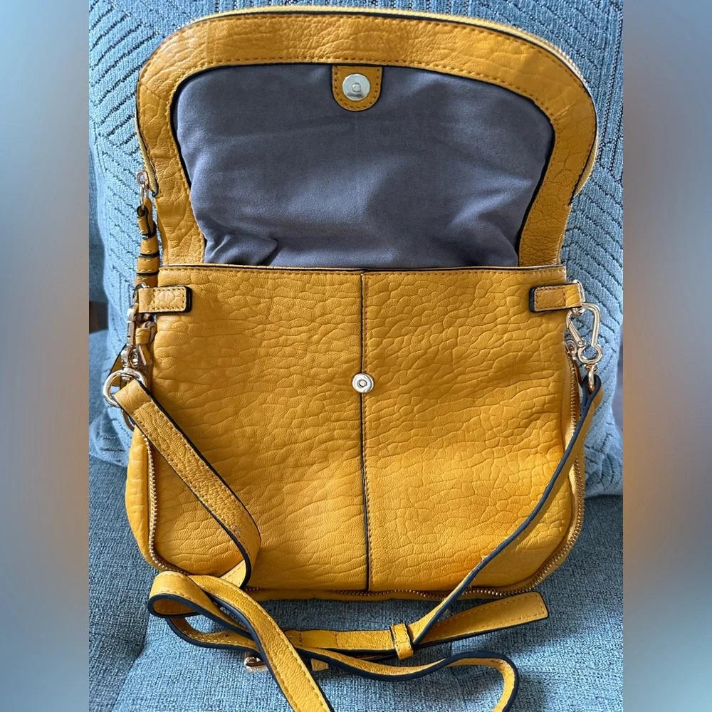 Vince Camuto Lamb Leather Crossbody Bag - Cory - Sunglow - Picture 4 of 16